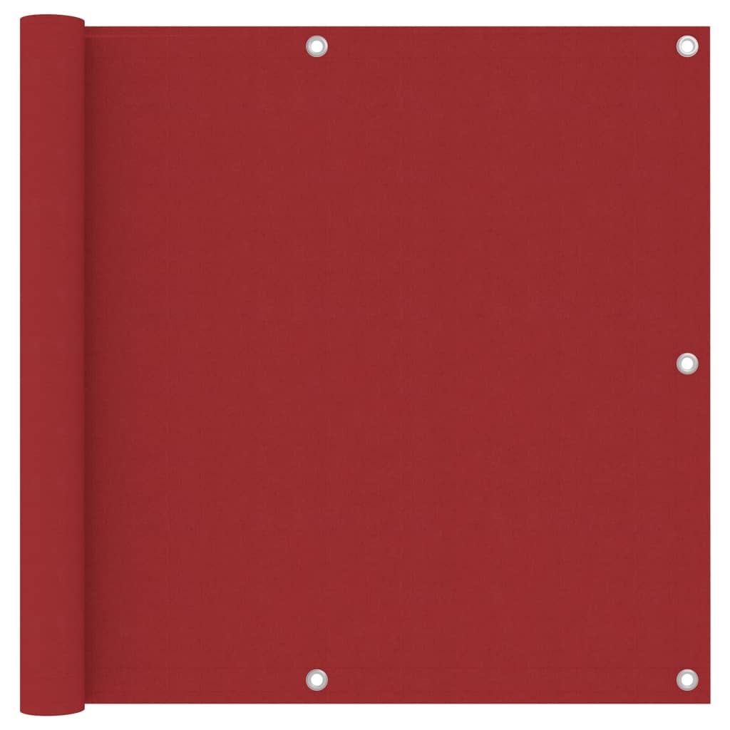 Balcony privacy screen red 90x500 cm Oxford fabric