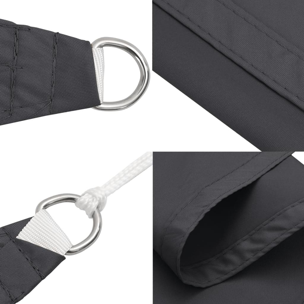 Sonnensegel Oxford-Gewebe Dreieckig 3x4x4 m Anthrazit