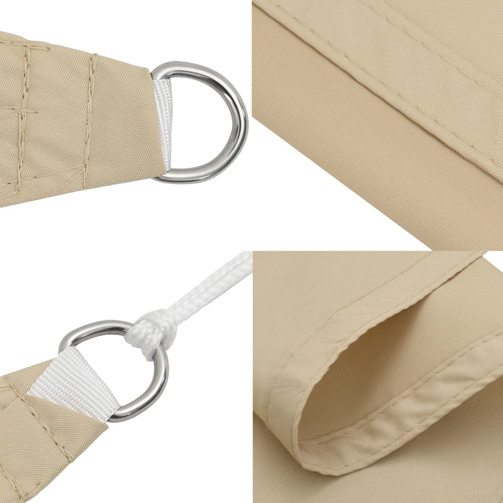 Sun shade Oxford fabric triangular 4.5x4.5x4.5 m beige