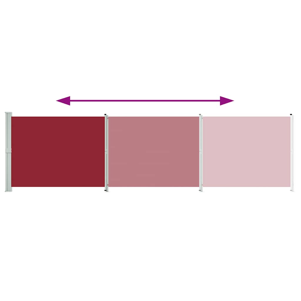 Seitenmarkise Ausziehbar 600x160 cm Rot
