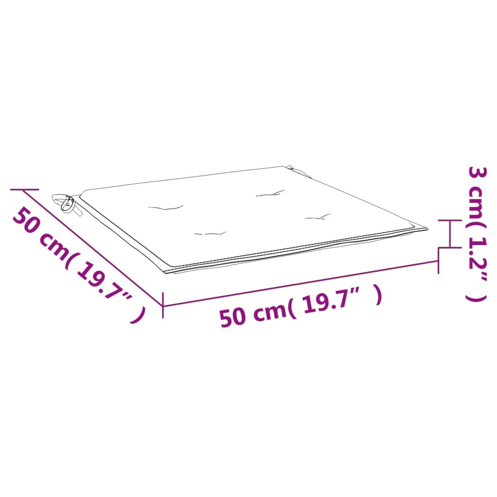Gartenstuhl-Kissen 4 Stk. Taupe 50x50x4 cm Oxford-Gewebe