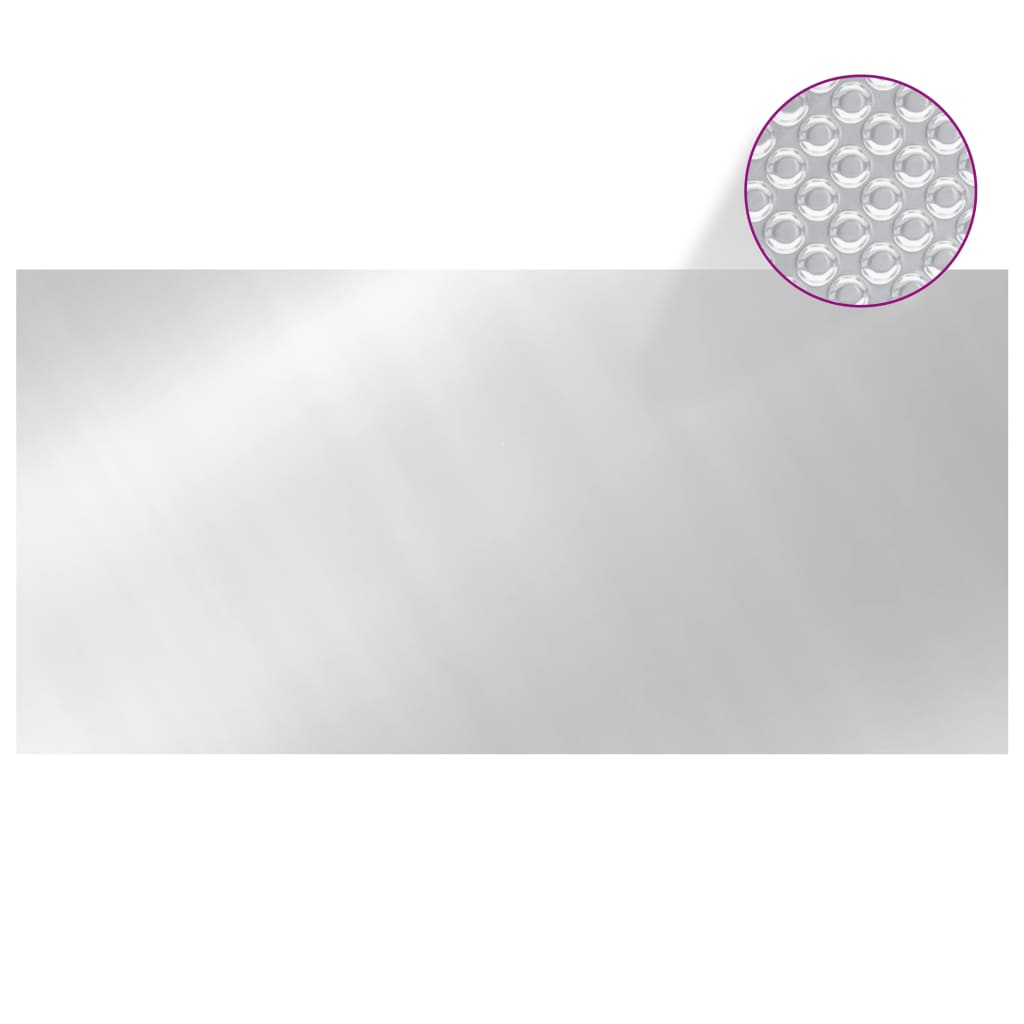 Couverture de piscine argent 450x220 cm PE