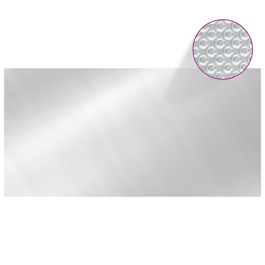 Couverture de piscine argent 975x488 cm PE