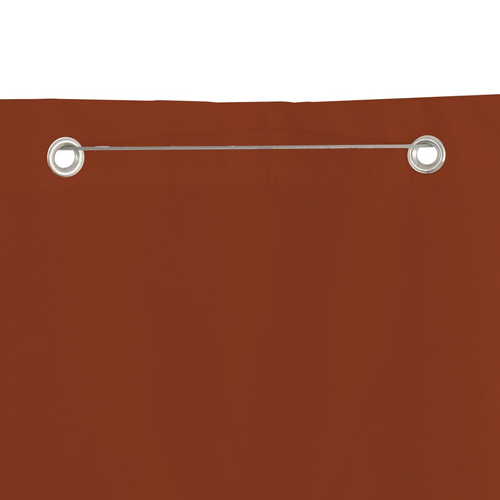 Balcony privacy screen terracotta red 140x240 cm Oxford fabric
