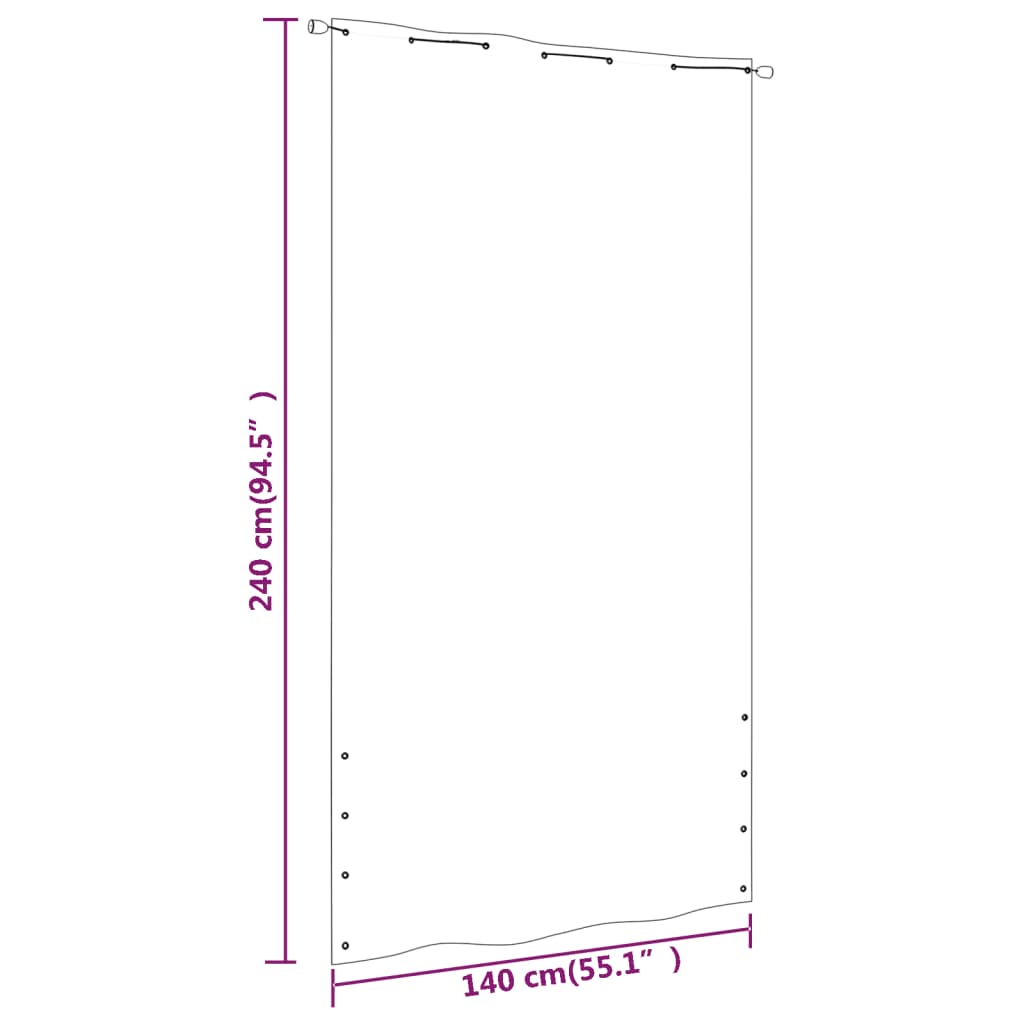 Balcony privacy screen terracotta red 140x240 cm Oxford fabric
