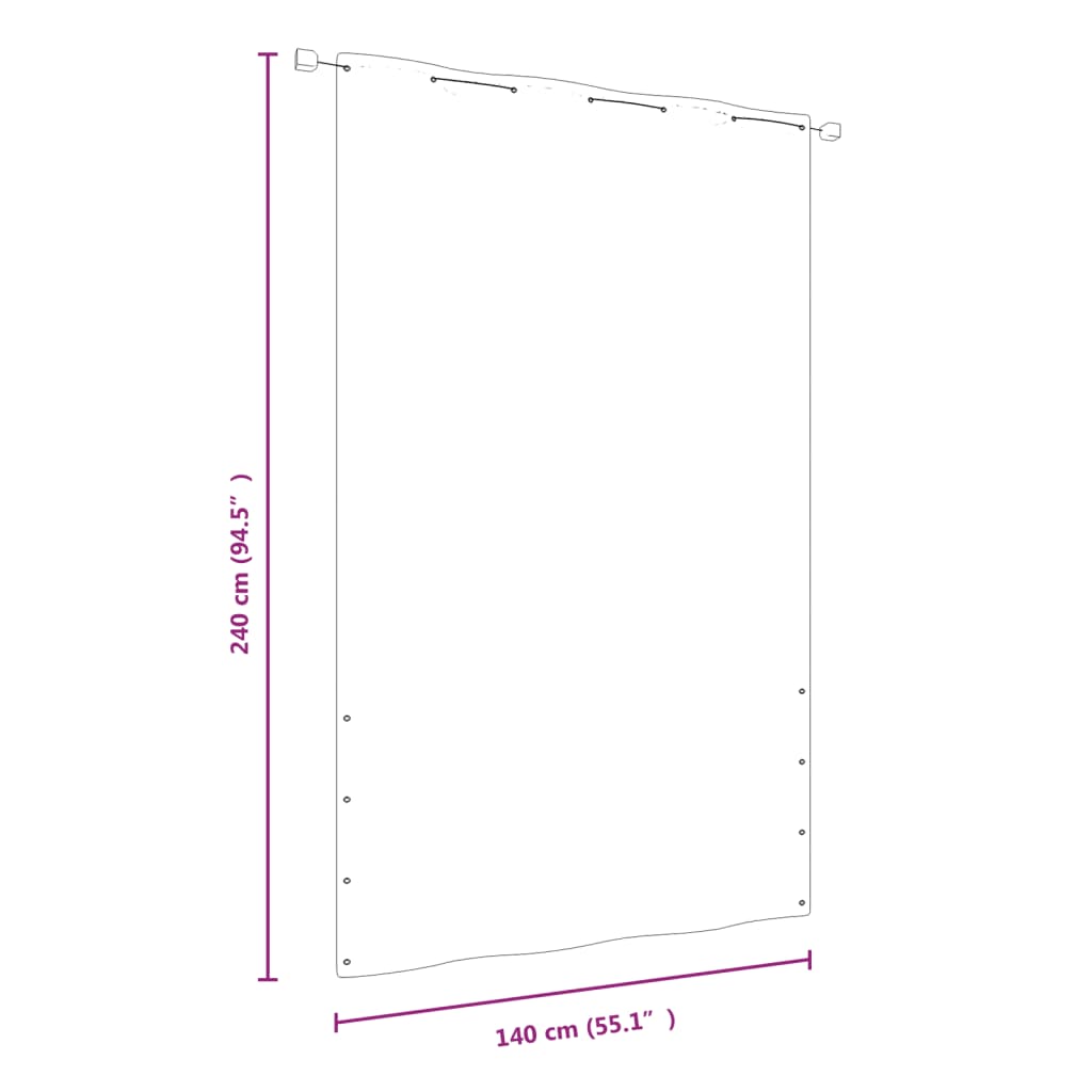 Balcony privacy screen red 140x240 cm Oxford fabric