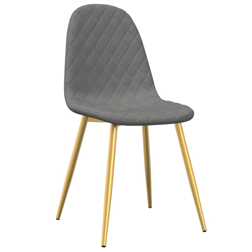Dining room chairs 4 pcs. Light gray velvet