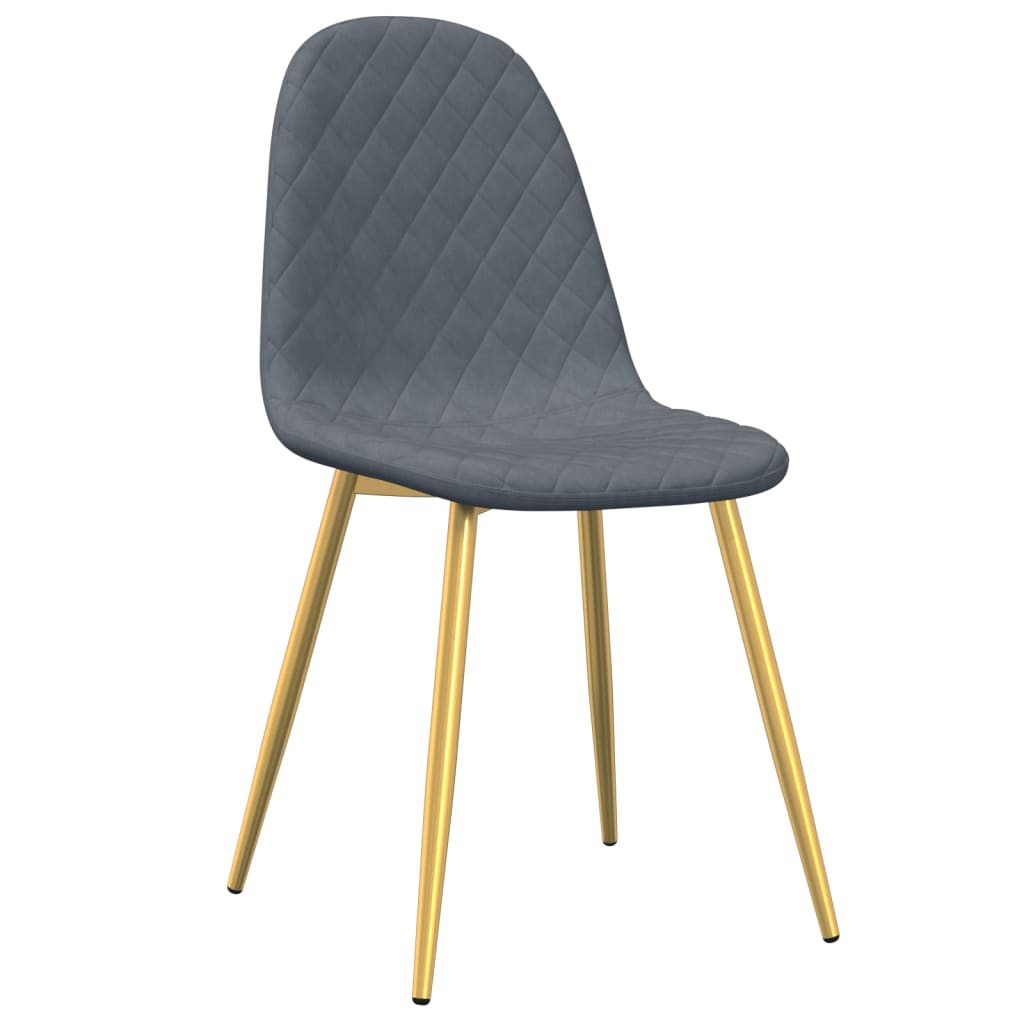 Dining room chairs 4 pcs. Dark gray velvet
