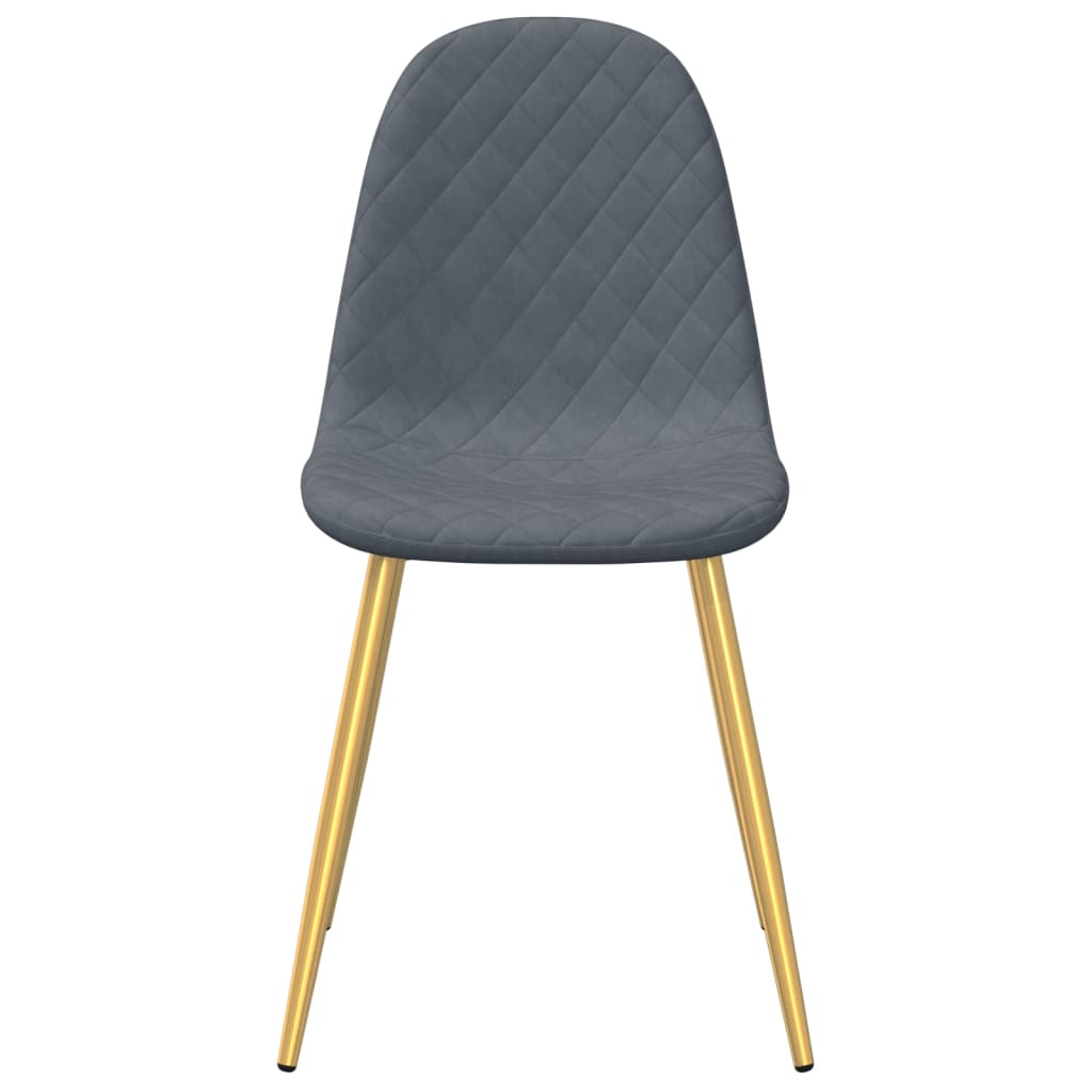 Dining room chairs 4 pcs. Dark gray velvet