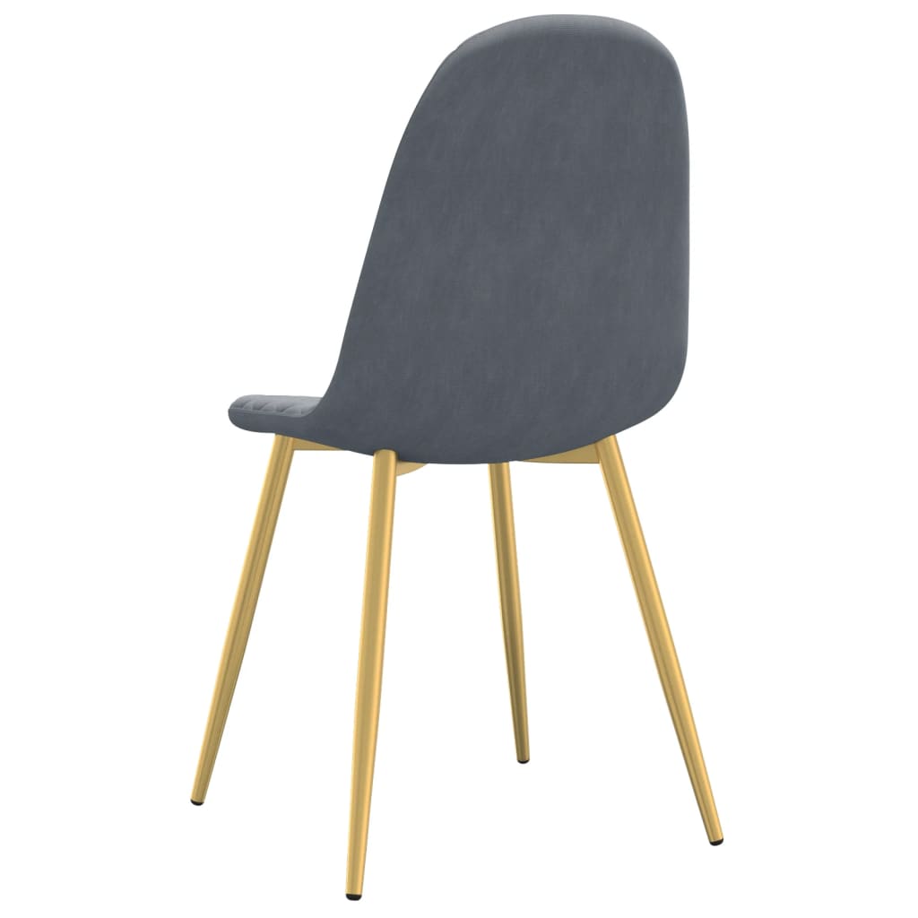 Dining room chairs 4 pcs. Dark gray velvet