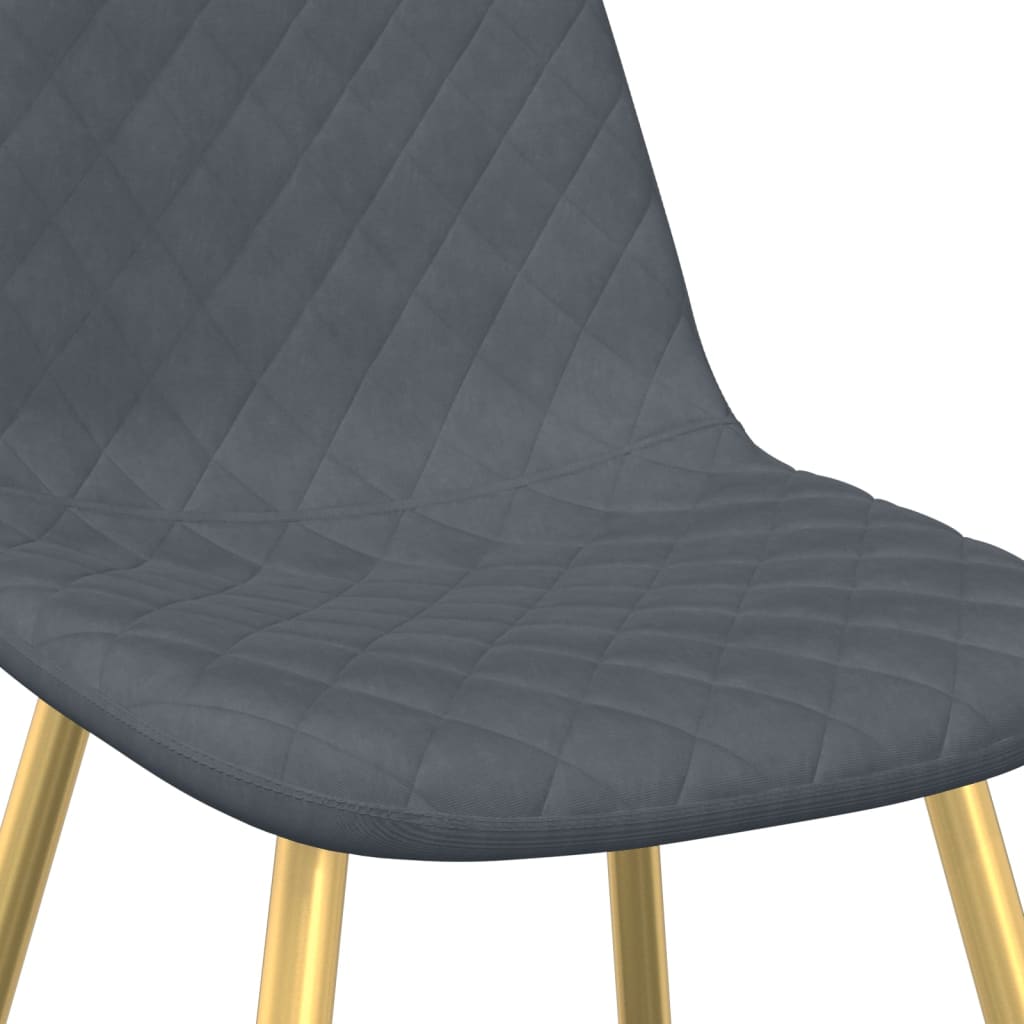 Dining room chairs 4 pcs. Dark gray velvet