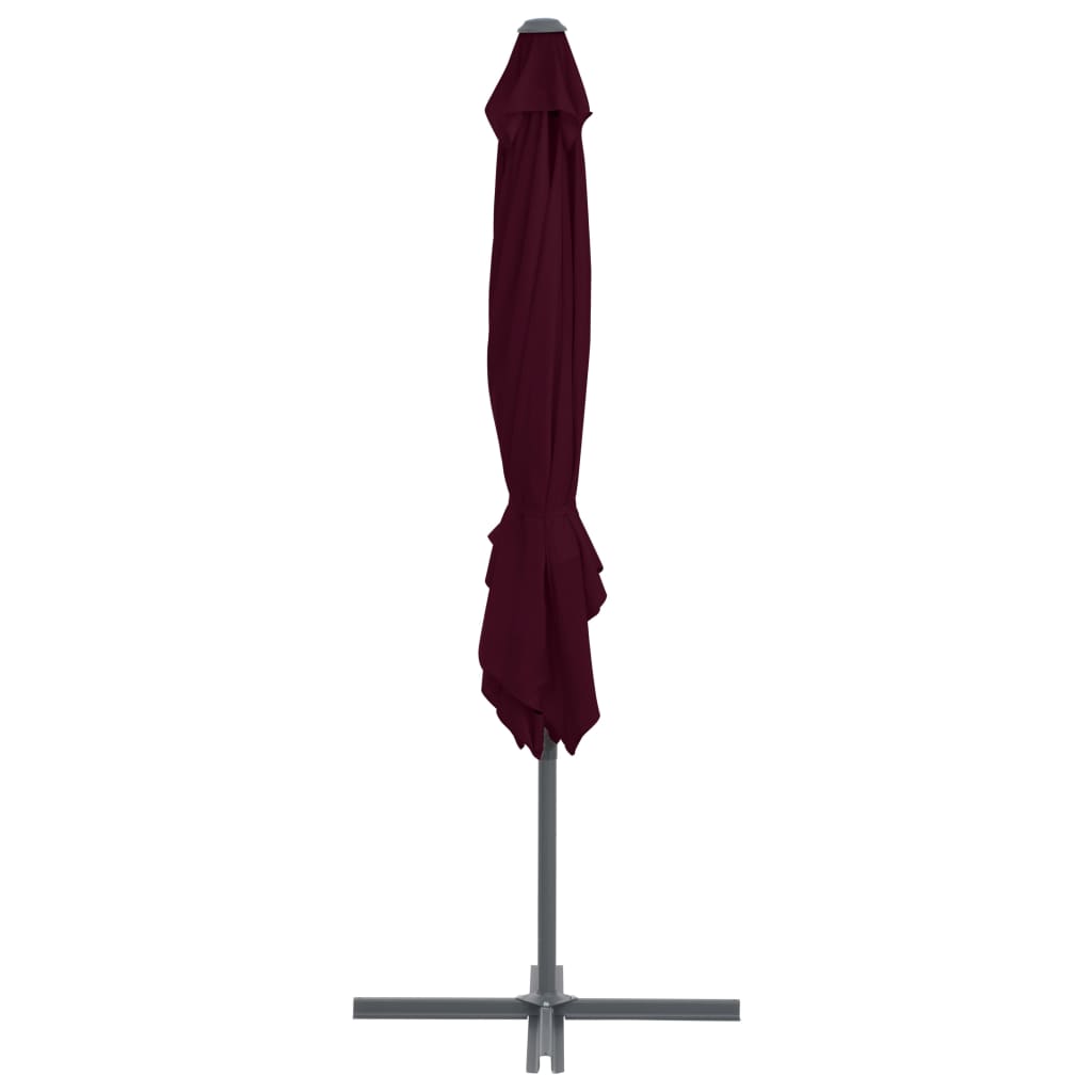 Ampelschirm mit Stahl-Mast 250x250 cm Bordeauxrot
