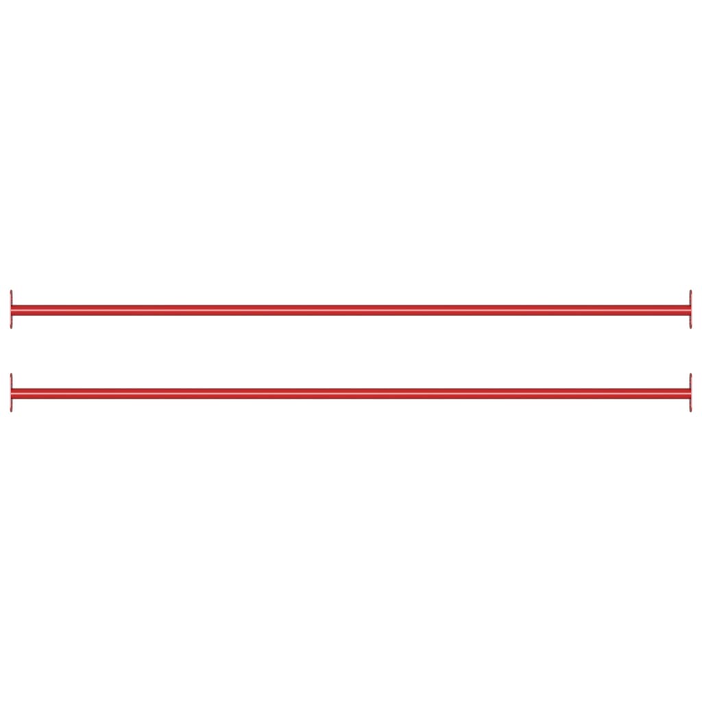 Gymnastics bars 2 pieces 125 cm steel red
