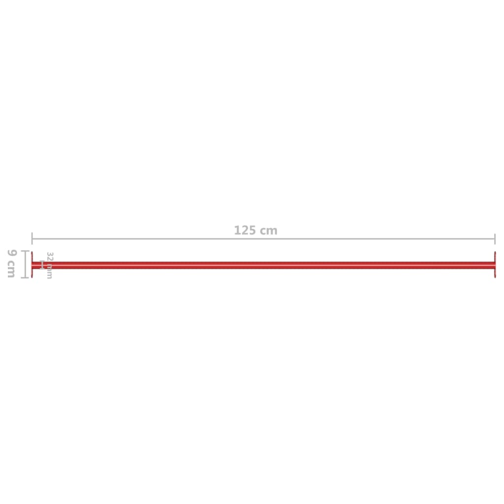 Gymnastics bars 2 pieces 125 cm steel red