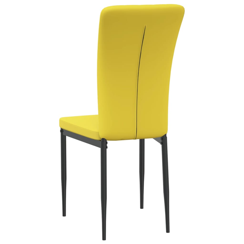 Dining room chairs 4 pcs. Mustard yellow velvet