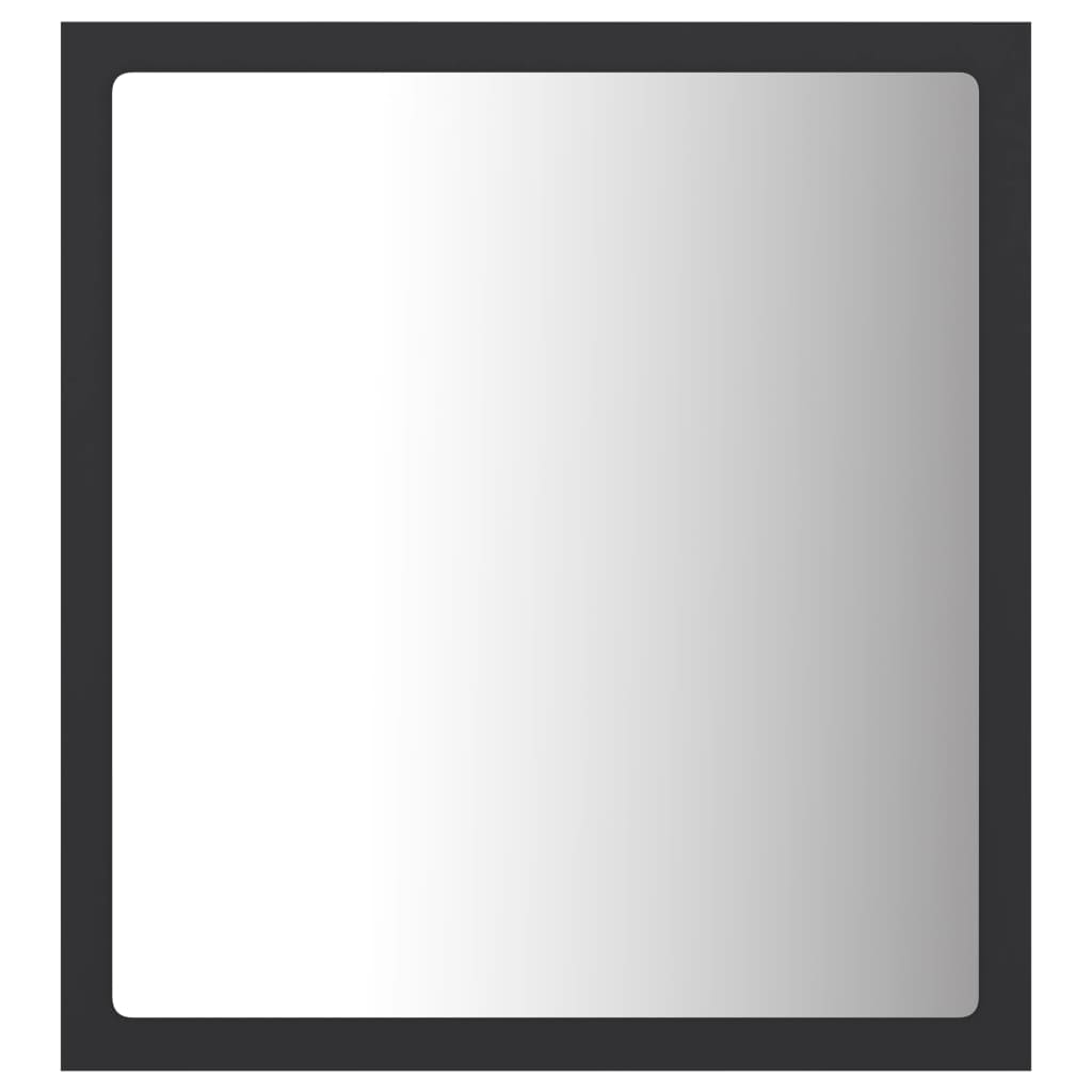 LED-Badspiegel Grau 40x8,5x37 cm Acryl