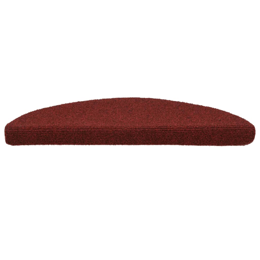 Self-adhesive stair mats 10 pcs. Red 56x17x3 cm needle felt
