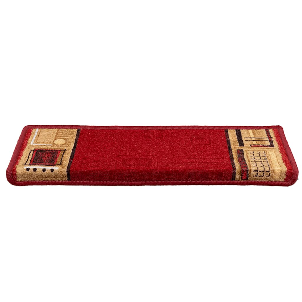Stufenmatten Selbstklebend 5 Stk. 65x21x4 cm Rot