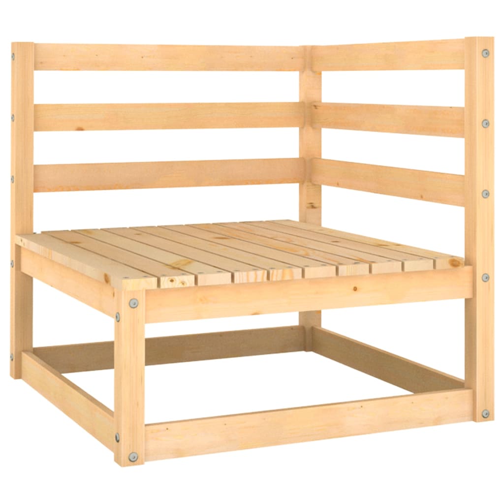 2-seater garden sofa with cushions in solid pine wood