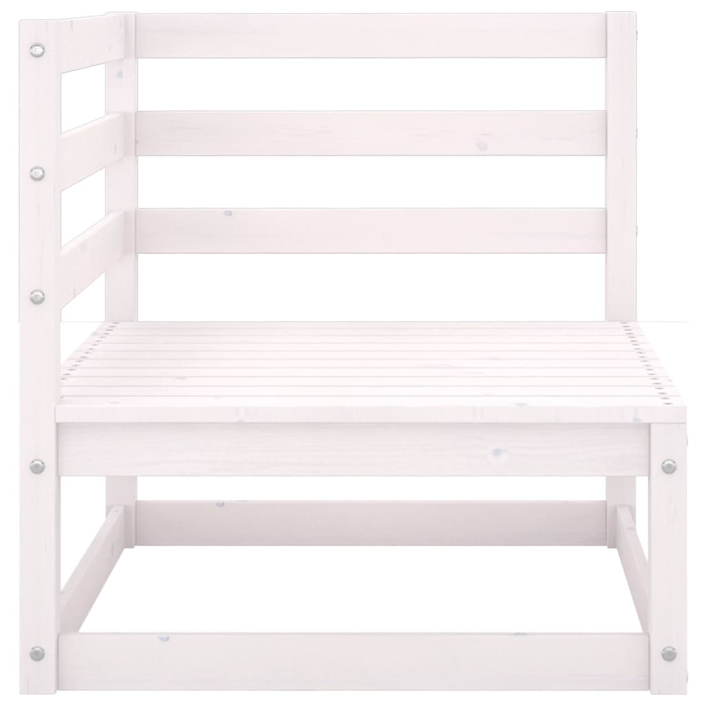 Garden sofa 2-seater with cushions solid pine wood white