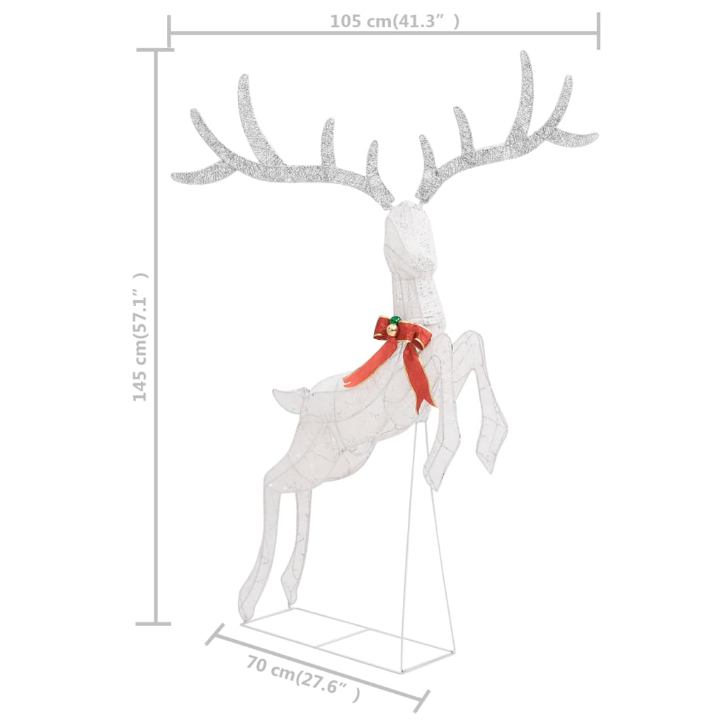 LED reindeer flying Christmas decoration 120 LEDs white cold white