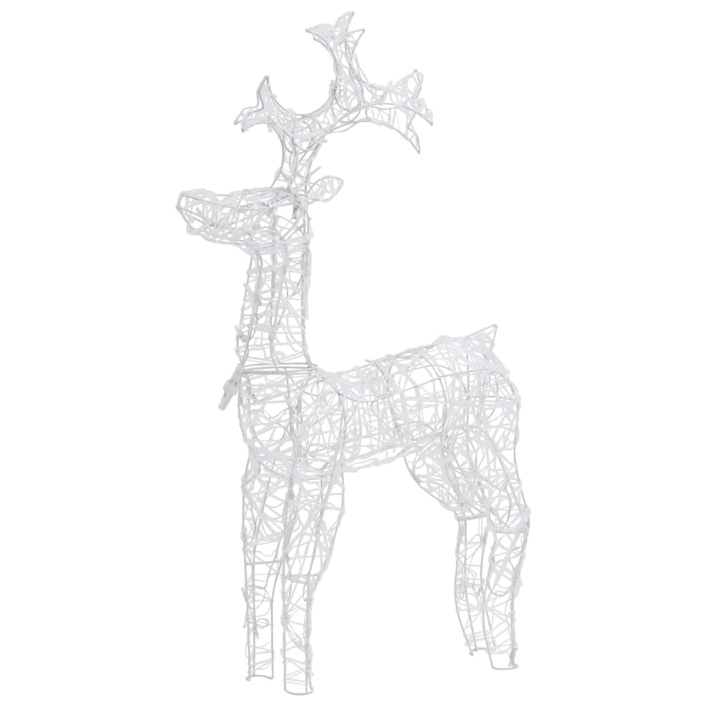 LED reindeer Christmas decoration 90 LEDs 60x16x100 cm acrylic