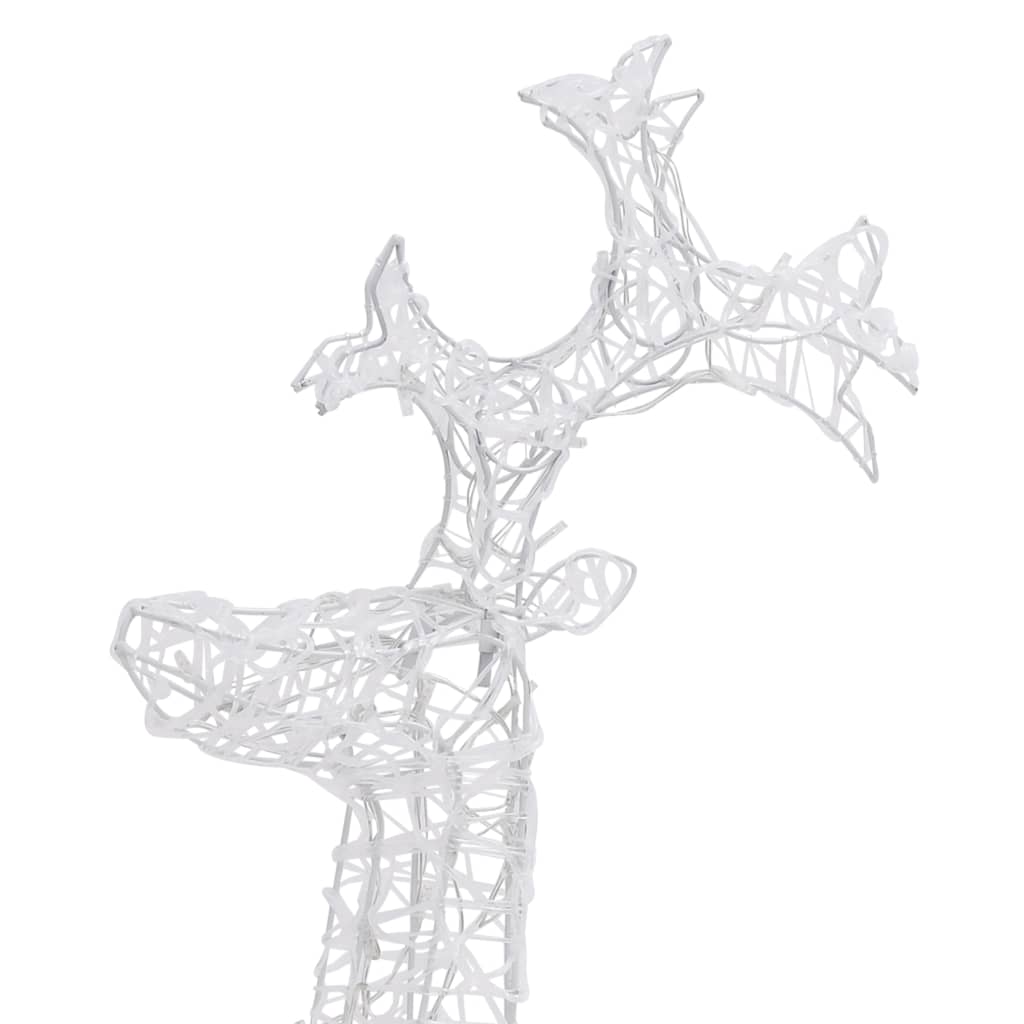 LED reindeer Christmas decoration 90 LEDs 60x16x100 cm acrylic