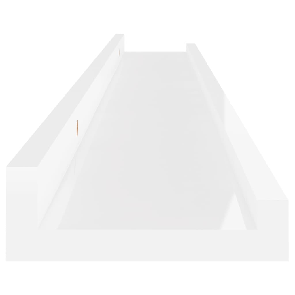 Wall shelves 4 pcs. high gloss white 80x9x3 cm