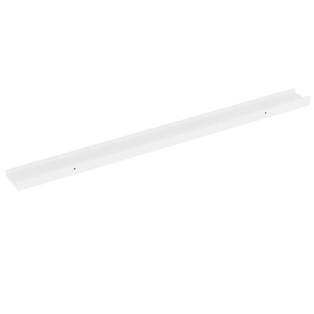Wall shelves 4 pcs. White 100x9x3 cm