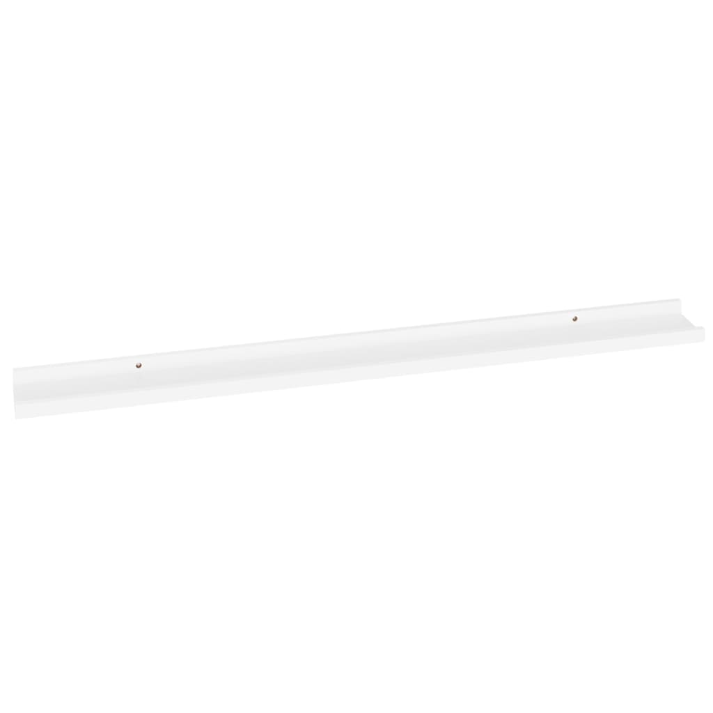 Wall shelves 4 pcs. White 100x9x3 cm