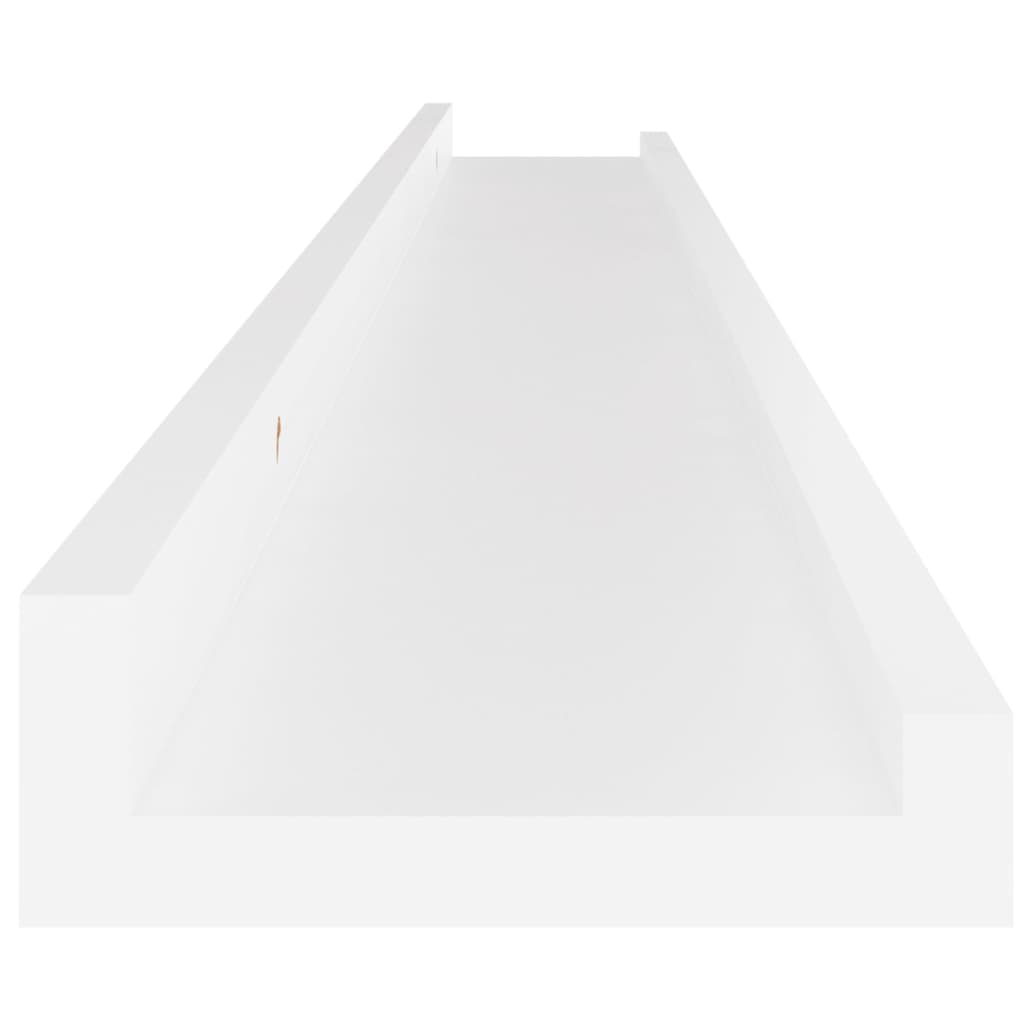 Wall shelves 4 pcs. White 100x9x3 cm