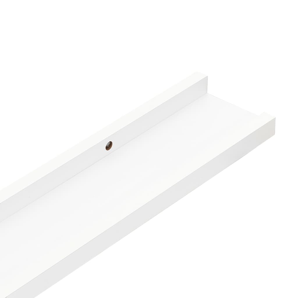 Wall shelves 4 pcs. White 100x9x3 cm