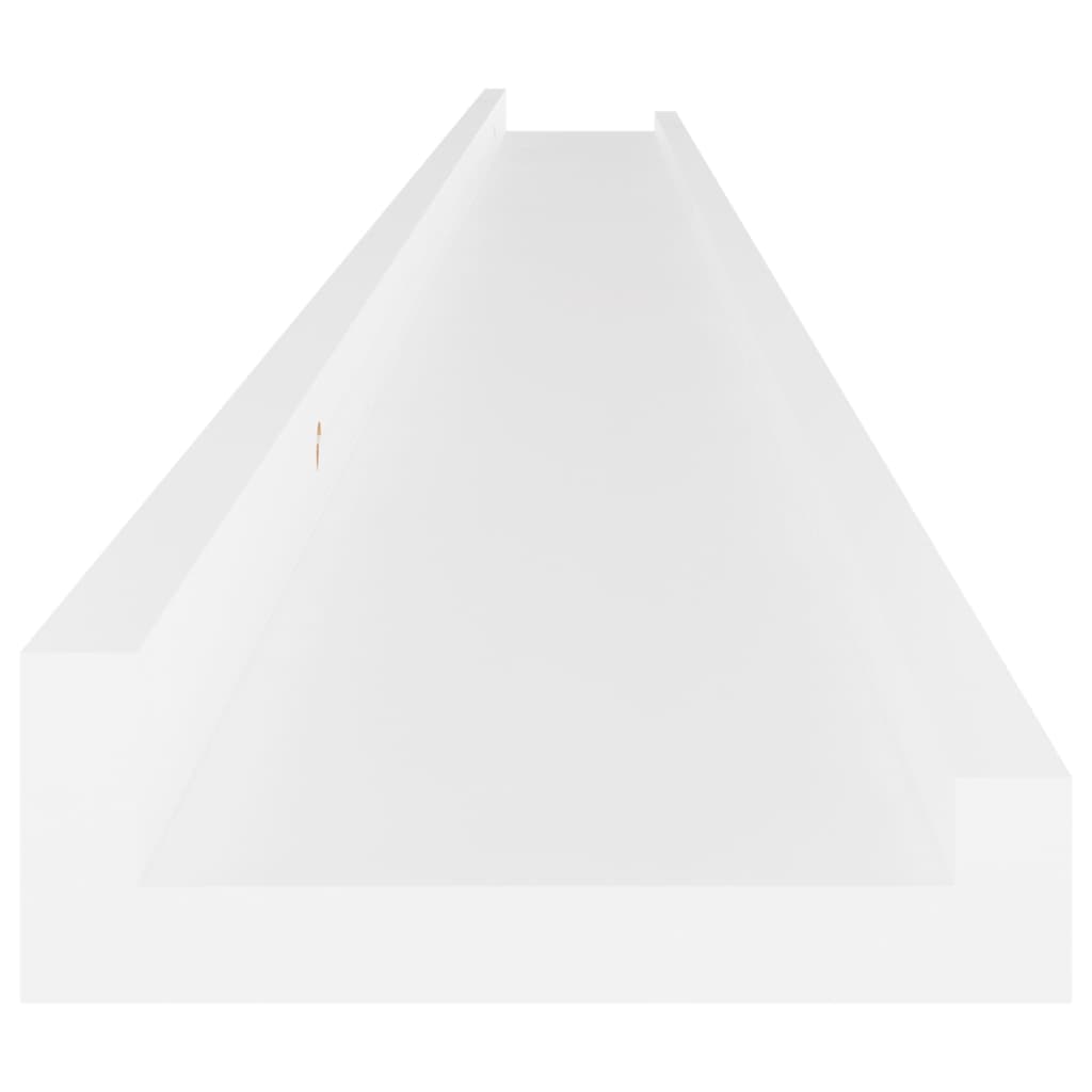 Wall shelves 4 pcs. White 115x9x3 cm