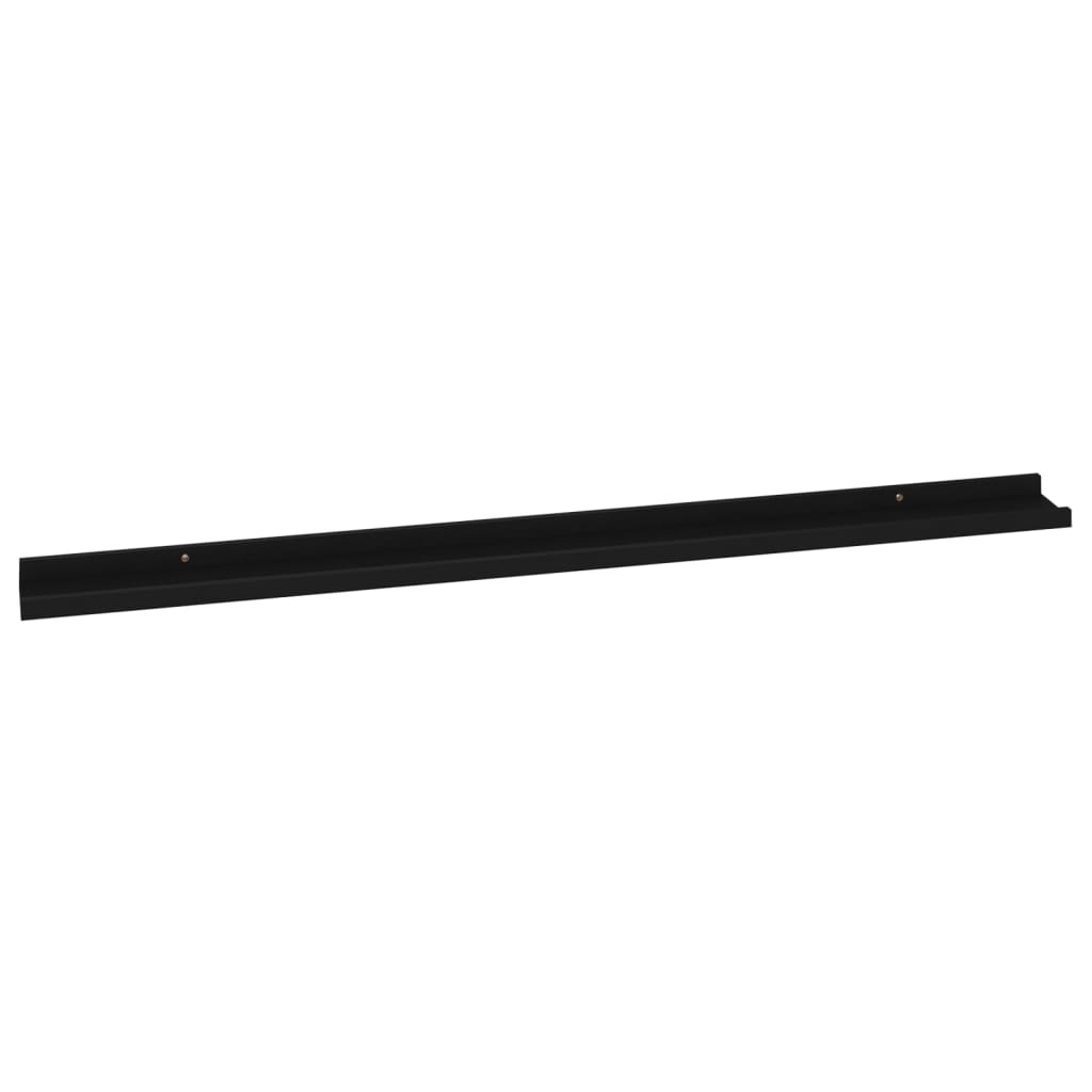 Etagères murales 4 pcs Noir 115x9x3 cm