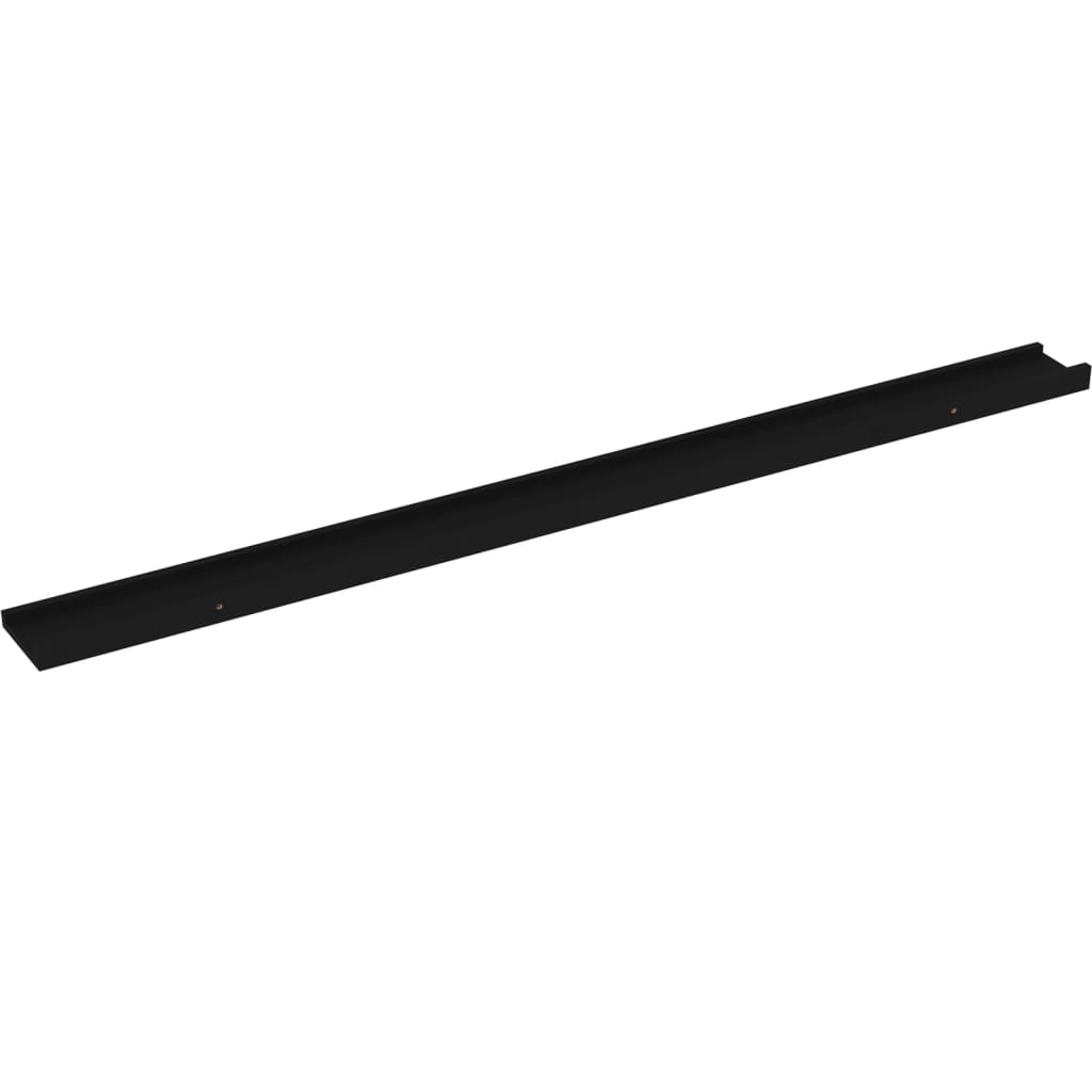 Etagères murales 4 pcs Noir 115x9x3 cm