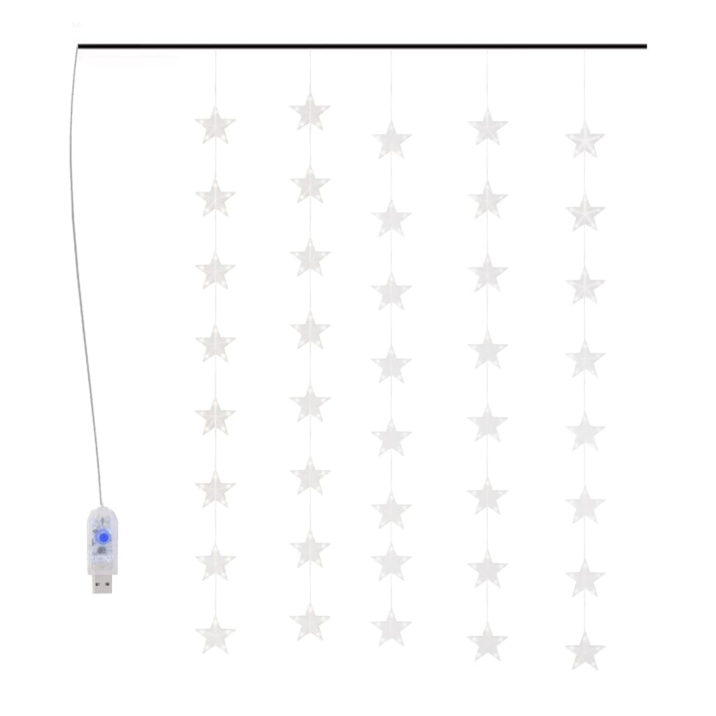 LED star curtain fairy lights 200 LED warm white 8 functions