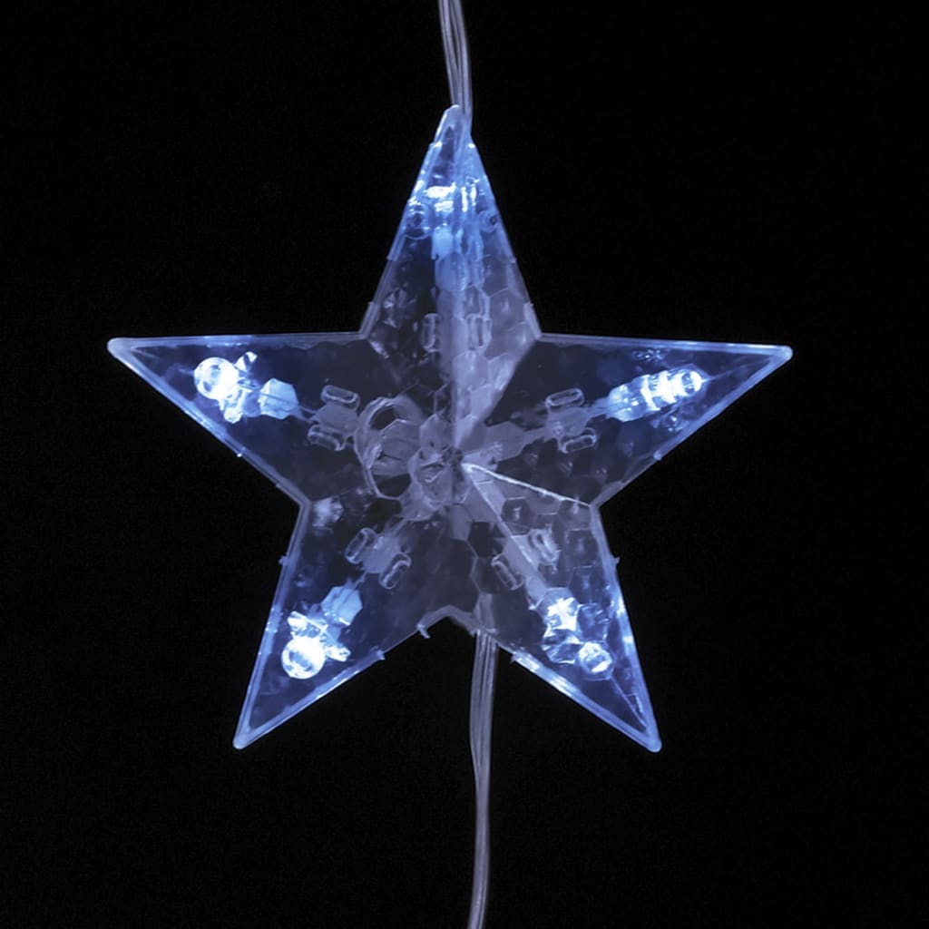 LED star curtain fairy lights 500 LED blue 8 functions