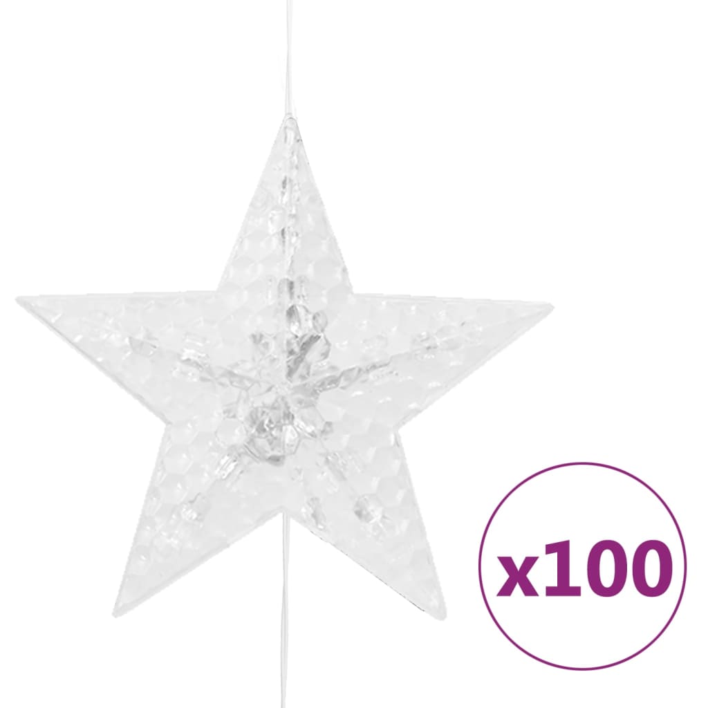 LED star curtain fairy lights 500 LED blue 8 functions