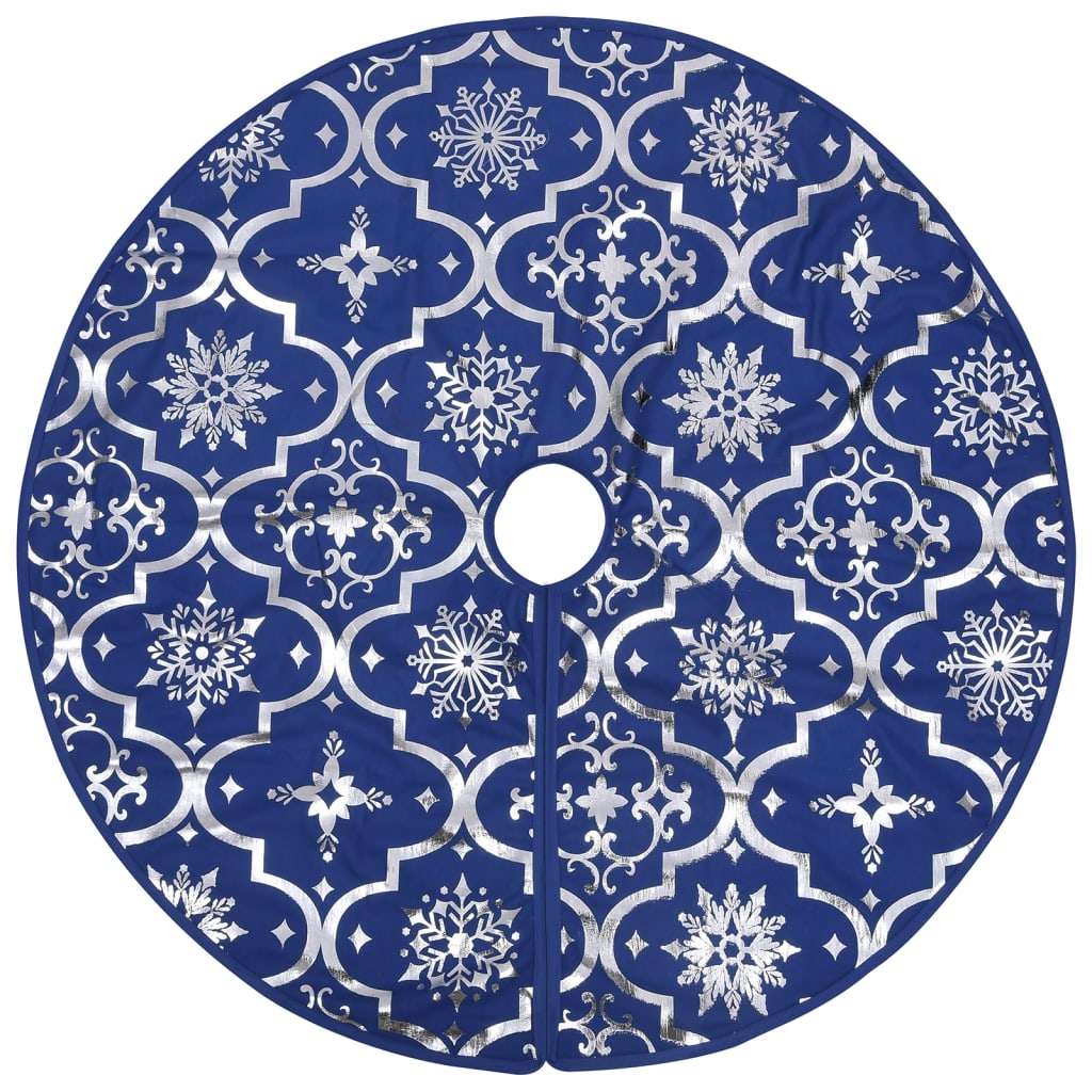 Luxury Christmas tree blanket with sock blue 122 cm fabric