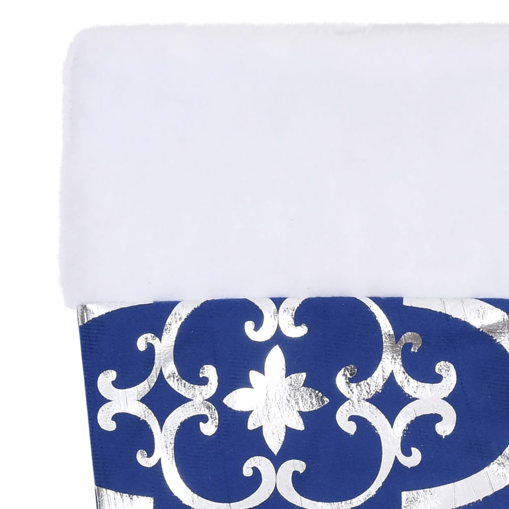 Luxury Christmas tree blanket with sock blue 122 cm fabric