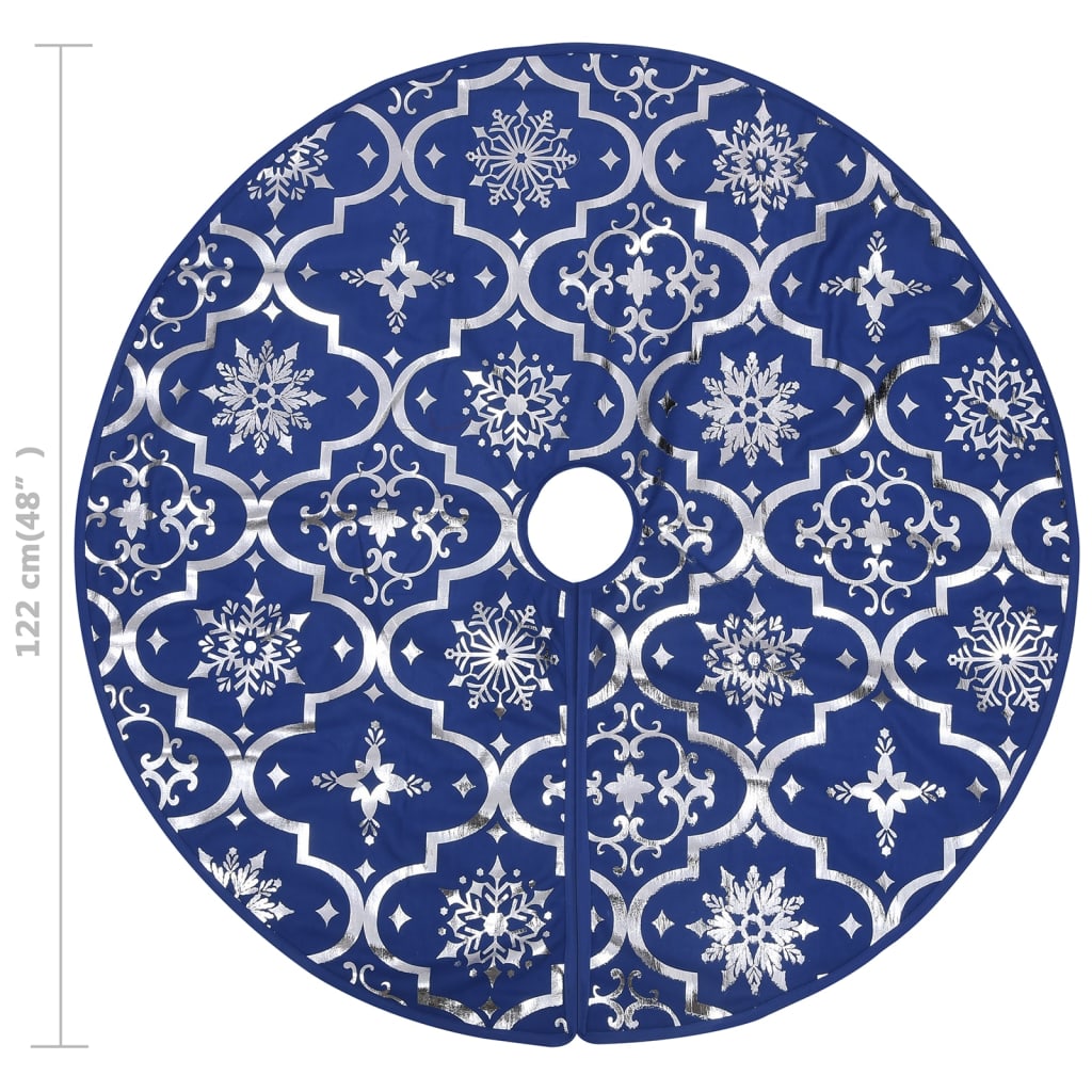 Luxury Christmas tree blanket with sock blue 122 cm fabric