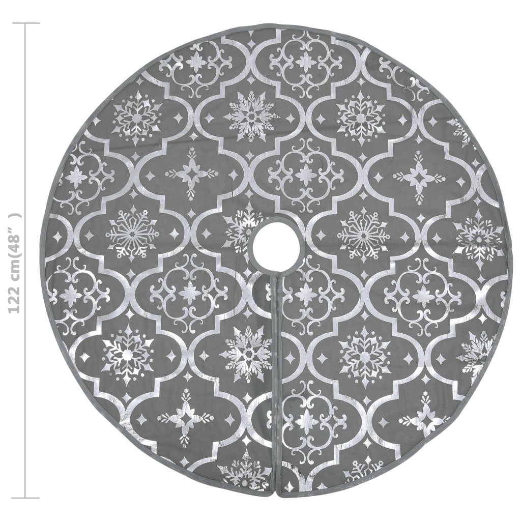 Luxury Christmas Tree Blanket with Sock Gray 122cm Fabric