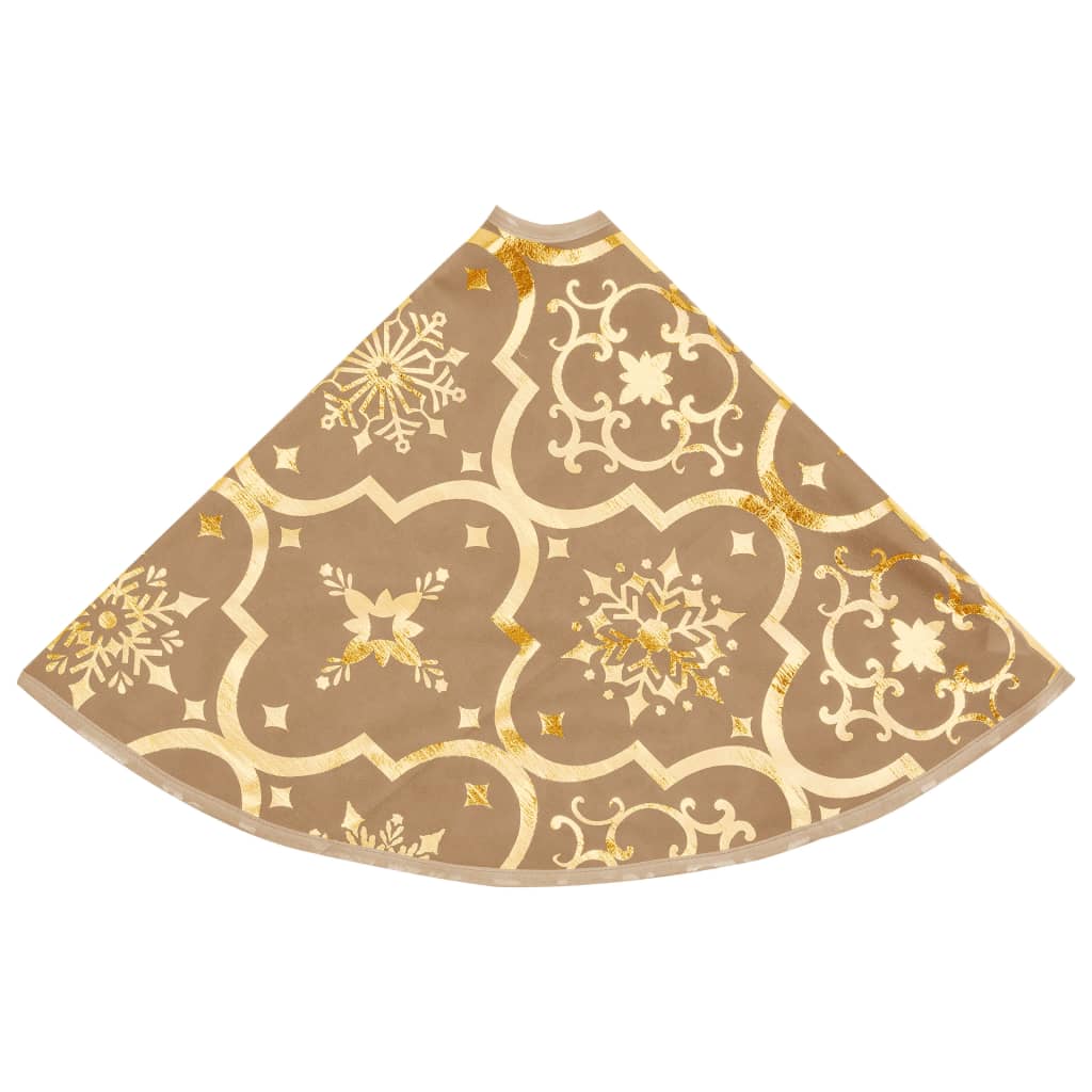 Luxury Christmas tree blanket with sock yellow 150 cm fabric
