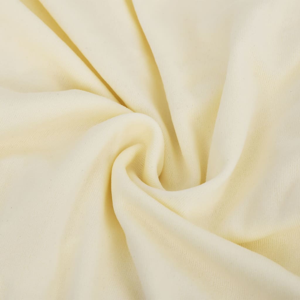 Stretch sofa cover 2-seater cream polyester jersey
