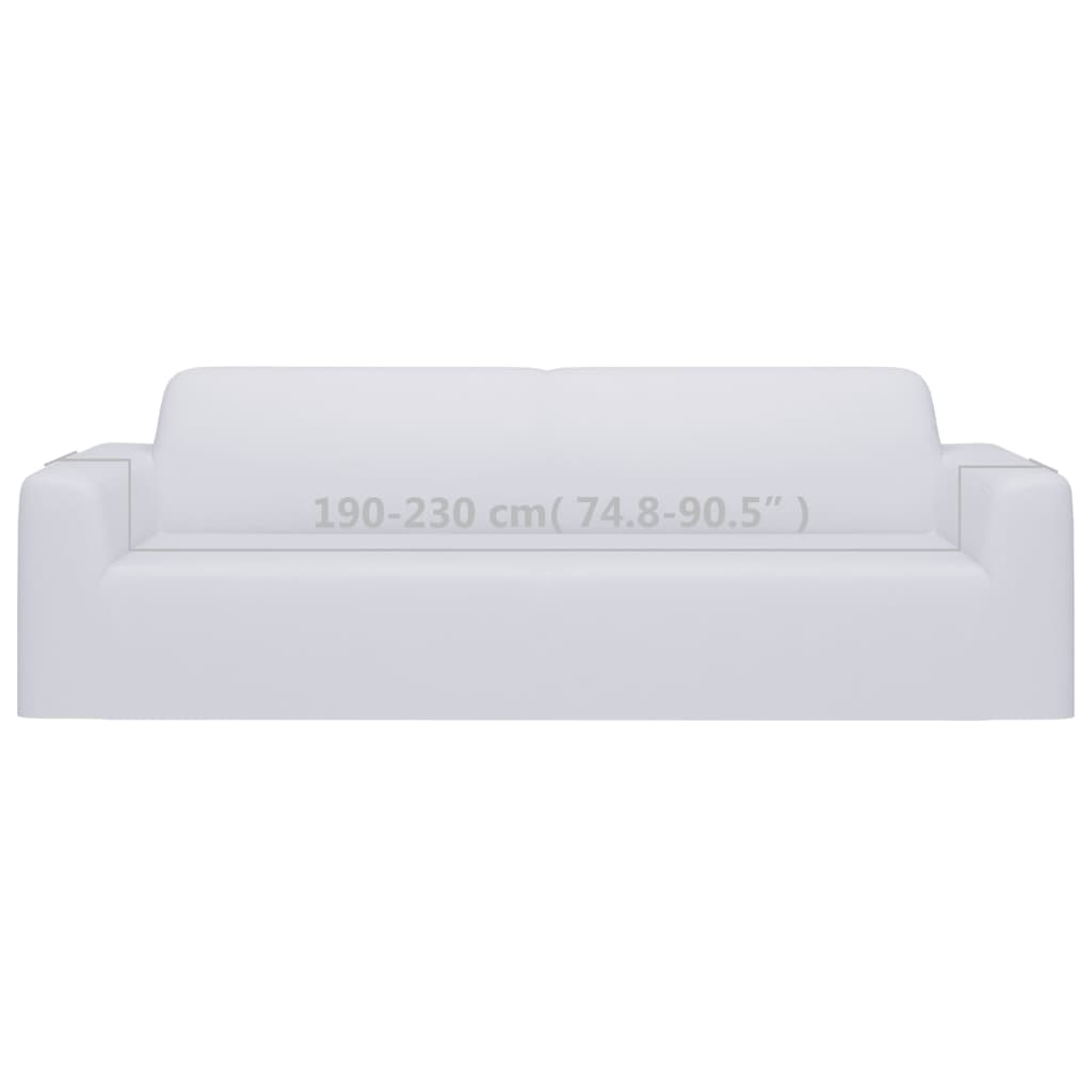 Housse de canapé extensible 3 places jersey polyester blanc