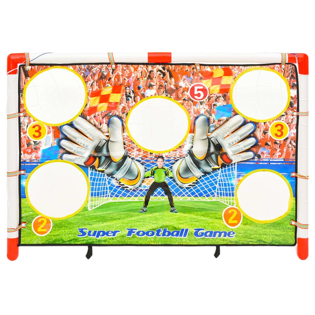 Football goal set with goal wall 120x51x77.5 cm