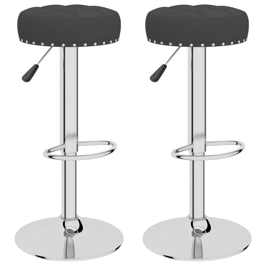 Bar stools 2 pcs. Black fabric