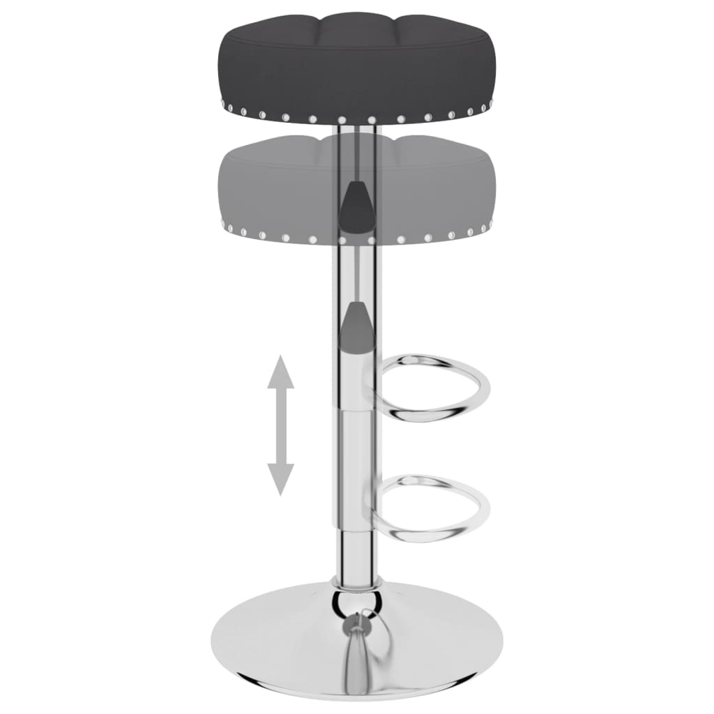 Bar stools 2 pcs. Black fabric