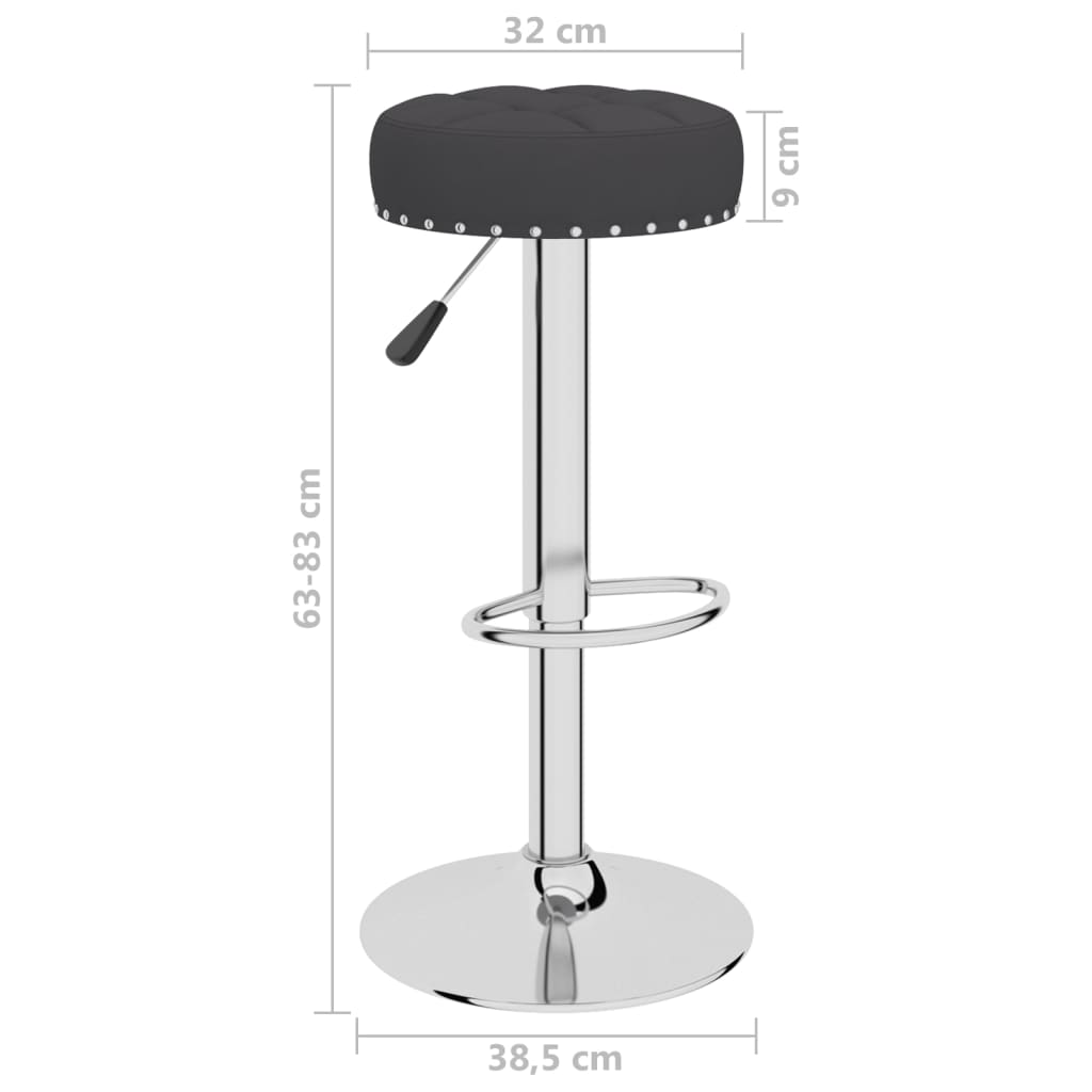 Bar stools 2 pcs. Black fabric