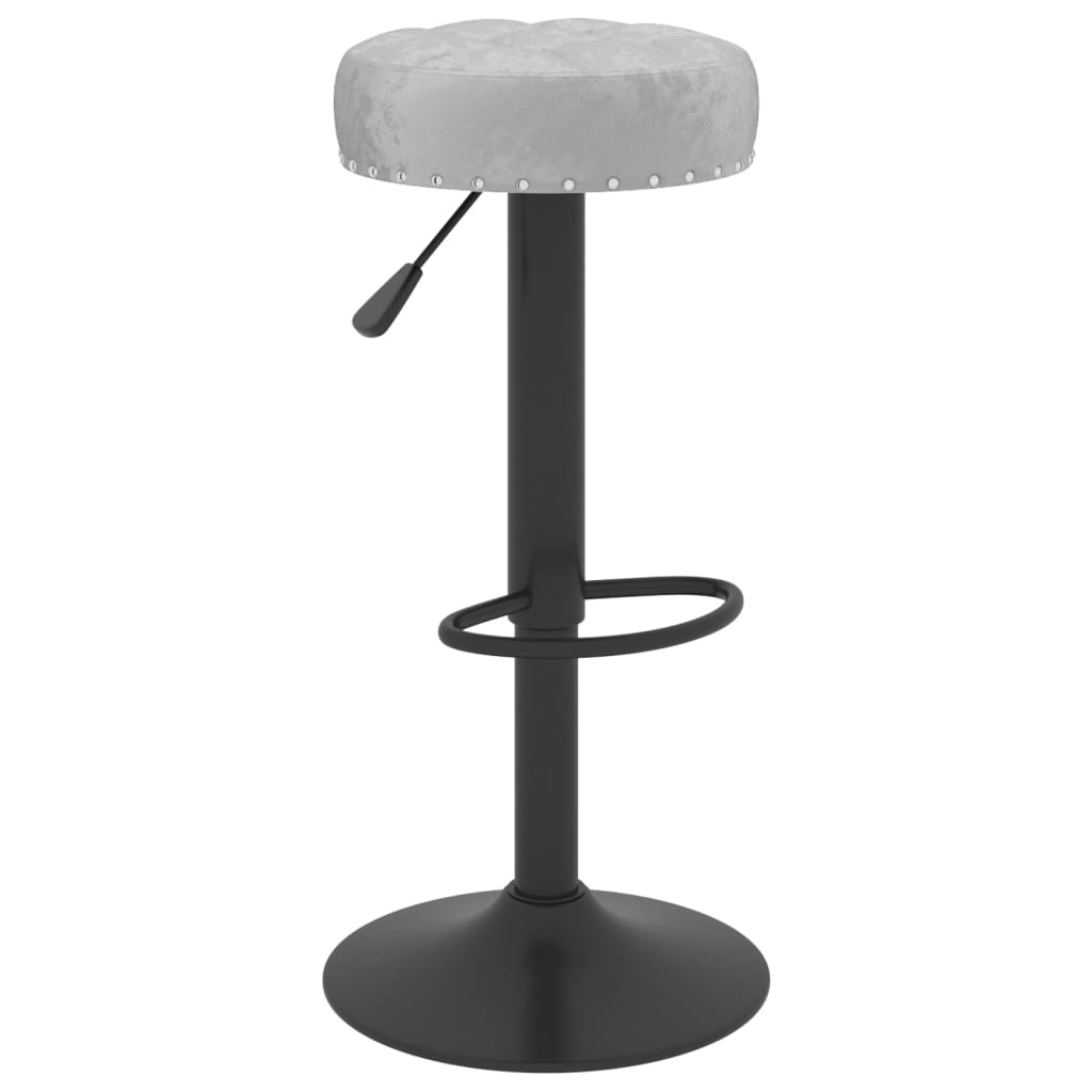 Bar stools 2 pcs. Gray velvet